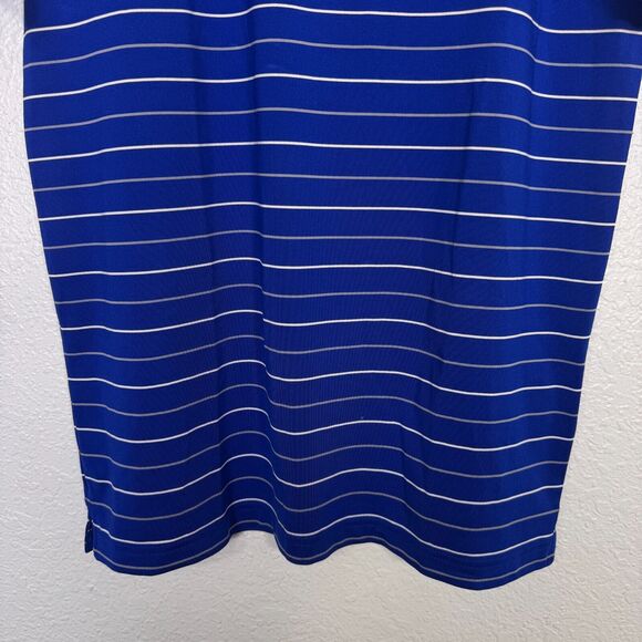 Under Armour Polo Shirt Men Small Loose Fit Heat Gear Stripe Golf Business NEW - Picture 4 of 10